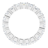 10K Gold Square Natural Diamond Shared-Prong Eternity Band – 3.25x3.25 mm Stones - White Gold - view 2