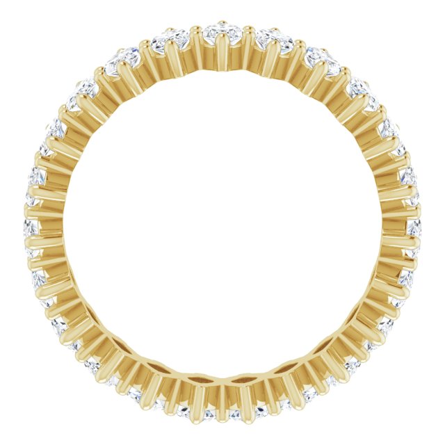 14K Gold Marquise Lab-Grown Diamond Shared-Prong Eternity Band – 4.5x2.5 mm Stones - Yellow Gold - view 2