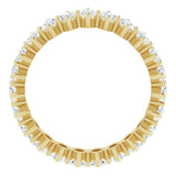 14K Gold Marquise Natural Diamond Shared-Prong Eternity Band – 4.5x2.5 mm Stones - Yellow Gold - view 2