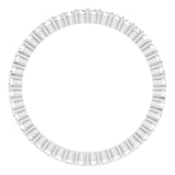 10K Gold Round Lab-Grown Diamond Shared-Prong Eternity Band – 1.3 mm Stones - White Gold - view 2