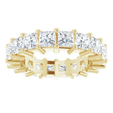 10K Gold Square Natural Diamond Shared-Prong Eternity Band – 3.25x3.25 mm Stones - Yellow Gold - view 3