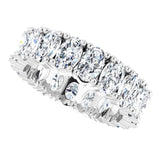 10K Gold Oval Lab-Grown Diamond Shared-Prong Eternity Band – 5x3 mm Stones - White Gold - view 5
