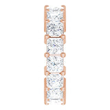 10K Gold Square Lab-Grown Diamond Shared-Prong Eternity Band – 3.75x3.75 mm Stones - Rose Gold - view 4