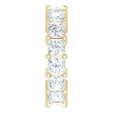 14K Gold Square Lab-Grown Diamond Shared-Prong Eternity Band – 3.75x3.75 mm Stones - Yellow Gold - view 4