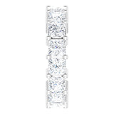 10K Gold Square Natural Diamond Shared-Prong Eternity Band – 3.75x3.75 mm Stones - White Gold - view 4