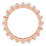 14K Gold Asscher Lab-Grown Diamond Shared-Prong Eternity Band – 3x3 mm Stones - Rose Gold - view 2