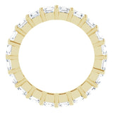 14K Gold Asscher Lab-Grown Diamond Shared-Prong Eternity Band – 3x3 mm Stones - Yellow Gold - view 2