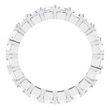Platinum Asscher Lab-Grown Diamond Shared-Prong Eternity Band – 3x3 mm Stones - view 2