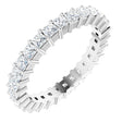 Platinum Square Lab-Grown Diamond Shared-Prong Eternity Band – 2x2 mm Stones