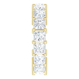 14K Gold Square Lab-Grown Diamond Shared-Prong Eternity Band – 3.75x3.75 mm Stones - Yellow Gold - view 4