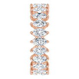 14K Gold Marquise Lab-Grown Diamond Shared-Prong Eternity Band – 4.5x2.5 mm Stones - Rose Gold - view 4