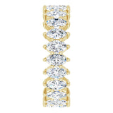 14K Gold Marquise Lab-Grown Diamond Shared-Prong Eternity Band – 4.5x2.5 mm Stones - Yellow Gold - view 4