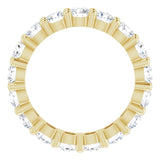 14K Gold Round Lab-Grown Diamond Shared-Prong Eternity Band – 3.4 mm Stones - Yellow Gold - view 2