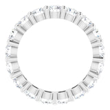 10K Gold Round Natural Diamond Shared-Prong Eternity Band – 3.4 mm Stones - White Gold - view 2