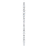 10K Gold Round Lab-Grown Diamond Shared-Prong Eternity Band – 1 mm Stones - White Gold - view 4