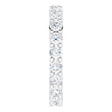 10K Gold Round Lab-Grown Diamond Shared-Prong Eternity Band – 2.75 mm Stones - White Gold - view 4
