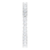 10K Gold Square Natural Diamond Shared-Prong Eternity Band – 1.5x1.5 mm Stones - White Gold - view 4