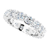 10K Gold Round Lab-Grown Diamond Shared-Prong Eternity Band – 3.8 mm Stones - White Gold - view 5