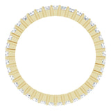 14K Gold Square Natural Diamond Shared-Prong Eternity Band – 1.5x1.5 mm Stones - Yellow Gold - view 2