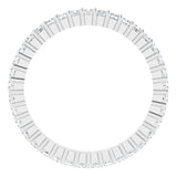 10K Gold Square Natural Diamond Shared-Prong Eternity Band – 1.5x1.5 mm Stones - White Gold - view 2