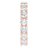 10K Gold Round Lab-Grown Diamond Shared-Prong Eternity Band – 3.5 mm Stones - Rose Gold - view 4