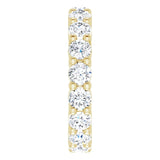 14K Gold Round Lab-Grown Diamond Shared-Prong Eternity Band – 3.5 mm Stones - Yellow Gold - view 4