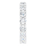 10K Gold Round Natural Diamond Shared-Prong Eternity Band – 3.5 mm Stones - White Gold - view 4