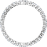 10K Gold Round Lab-Grown Diamond Shared-Prong Eternity Band – 1.5 mm Stones - White Gold - view 2