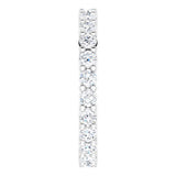 10K Gold Round Lab-Grown Diamond Shared-Prong Eternity Band – 2.25 mm Stones - White Gold - view 4