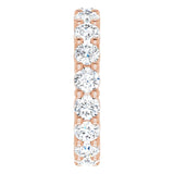 10K Gold Round Lab-Grown Diamond Shared-Prong Eternity Band – 3.5 mm Stones - Rose Gold - view 4