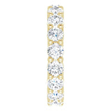 14K Gold Round Lab-Grown Diamond Shared-Prong Eternity Band – 3.5 mm Stones - Yellow Gold - view 4