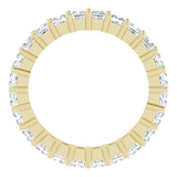 14K Gold Square Lab-Grown Diamond Shared-Prong Eternity Band – 2.5x2.5 mm Stones - Yellow Gold - view 2