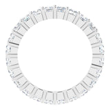 10K Gold Square Lab-Grown Diamond Shared-Prong Eternity Band – 2.5x2.5 mm Stones - White Gold - view 2