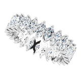Platinum Marquise Lab-Grown Diamond Shared-Prong Eternity Band – 4.25x2.25 mm Stones - view 5