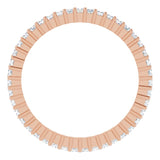 10K Gold Square Lab-Grown Diamond Shared-Prong Eternity Band – 1.25x1.25 mm Stones - Rose Gold - view 2