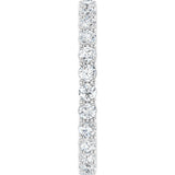 10K Gold Round Lab-Grown Diamond Shared-Prong Eternity Band – 2 mm Stones - White Gold - view 4