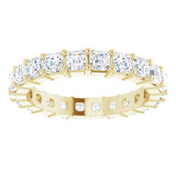 14K Gold Asscher Lab-Grown Diamond Shared-Prong Eternity Band – 2.6x2.6 mm Stones - Yellow Gold - view 3