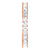 10K Gold Square Lab-Grown Diamond Shared-Prong Eternity Band – 2x2 mm Stones - Rose Gold - view 4