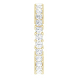 14K Gold Square Natural Diamond Shared-Prong Eternity Band – 2x2 mm Stones - Yellow Gold - view 4