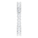 10K Gold Square Lab-Grown Diamond Shared-Prong Eternity Band – 2x2 mm Stones - White Gold - view 4