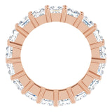 10K Gold Square Lab-Grown Diamond Shared-Prong Eternity Band – 3.75x3.75 mm Stones - Rose Gold - view 2