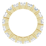 14K Gold Square Lab-Grown Diamond Shared-Prong Eternity Band – 3.75x3.75 mm Stones - Yellow Gold - view 2