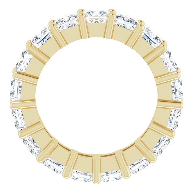 14K Gold Square Lab-Grown Diamond Shared-Prong Eternity Band – 3.75x3.75 mm Stones - Yellow Gold - view 2