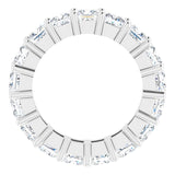 10K Gold Square Lab-Grown Diamond Shared-Prong Eternity Band – 3.75x3.75 mm Stones - White Gold - view 2