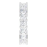 10K Gold Square Lab-Grown Diamond Shared-Prong Eternity Band – 3.5x3.5 mm Stones - White Gold - view 4