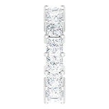 10K Gold Square Lab-Grown Diamond Shared-Prong Eternity Band – 4x4 mm Stones - White Gold - view 4
