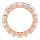 10K Gold Square Lab-Grown Diamond Shared-Prong Eternity Band – 3.75x3.75 mm Stones - Rose Gold - view 2
