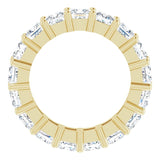 10K Gold Square Natural Diamond Shared-Prong Eternity Band – 3.75x3.75 mm Stones - Yellow Gold - view 2