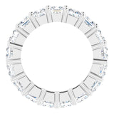 10K Gold Square Lab-Grown Diamond Shared-Prong Eternity Band – 3.75x3.75 mm Stones - White Gold - view 2
