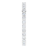 10K Gold Round Lab-Grown Diamond Shared-Prong Eternity Band – 1.75 mm Stones - White Gold - view 4